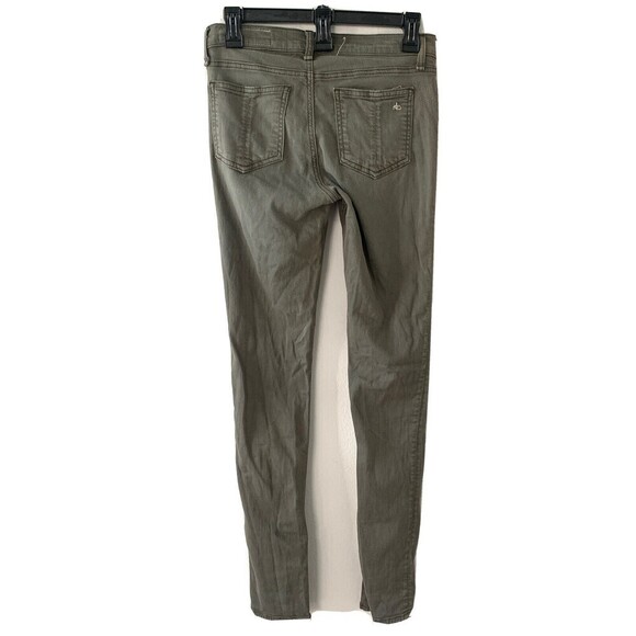 Rag & Bone Womens Size 26 Green Skinny Stretch Mid Rise Jeans - Picture 3 of 6